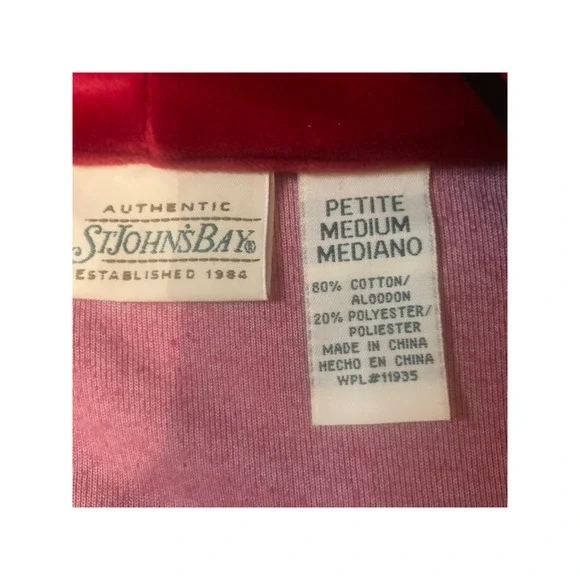 St. John Bay Red Hooded Full Zipper - Picture 9 of 10